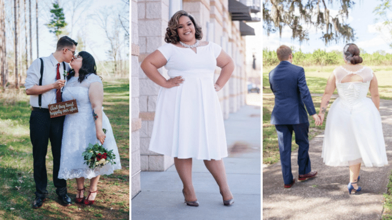 short plus size wedding dresses by Very Easy Makeup