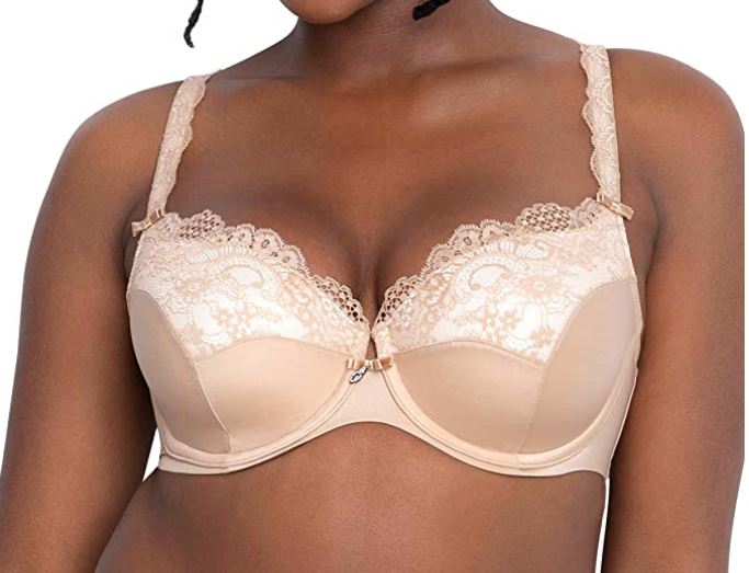 Curvy Couture Reggiseno Push-up A Balconcino Con Pizzo E Strass – Taglie Forti – Comodo E Sexy