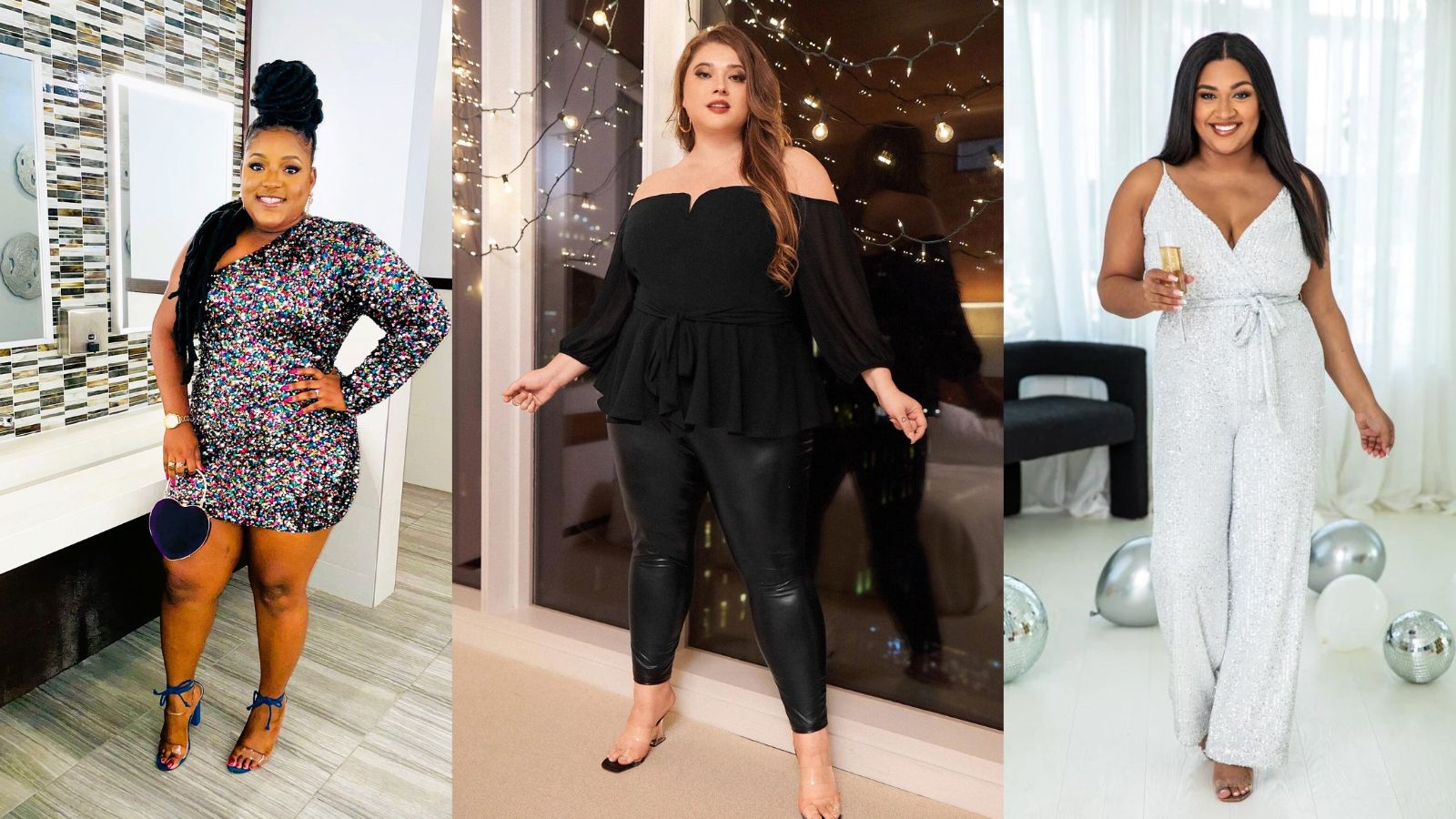plus size New Year's Eve outfits and plus size NYE dresses
